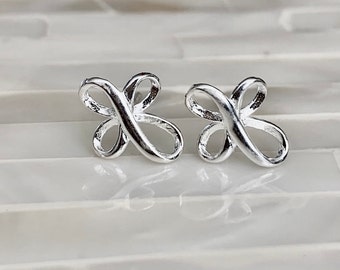 Cross Stud Earrings- Post Fancy- Religious Gift- Faith Jewelry- Easter Gift- Christian Jewelry-Baptism Jewelry- Christian-Christmas Gift