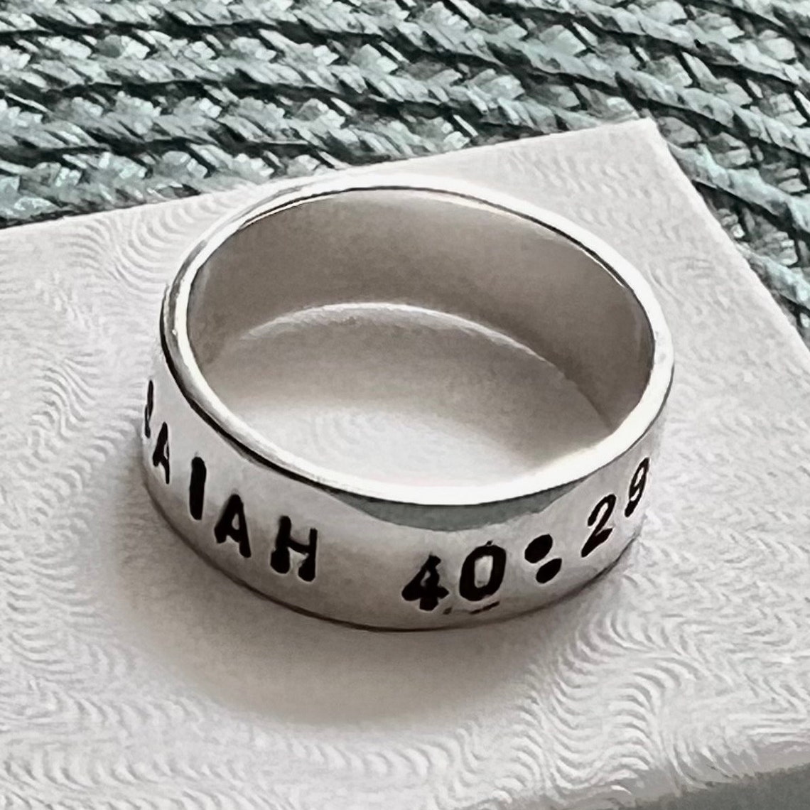 Personalized Bible Verse Ring- Sterling Silver- Christian Scripture ...