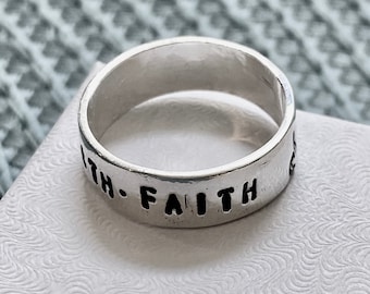 Religious- Ring- Personalized- Faith- Serenity- Bible verse- Christianity- Hope- Sobriety- Addiction- Inspirational- Christian- Gift