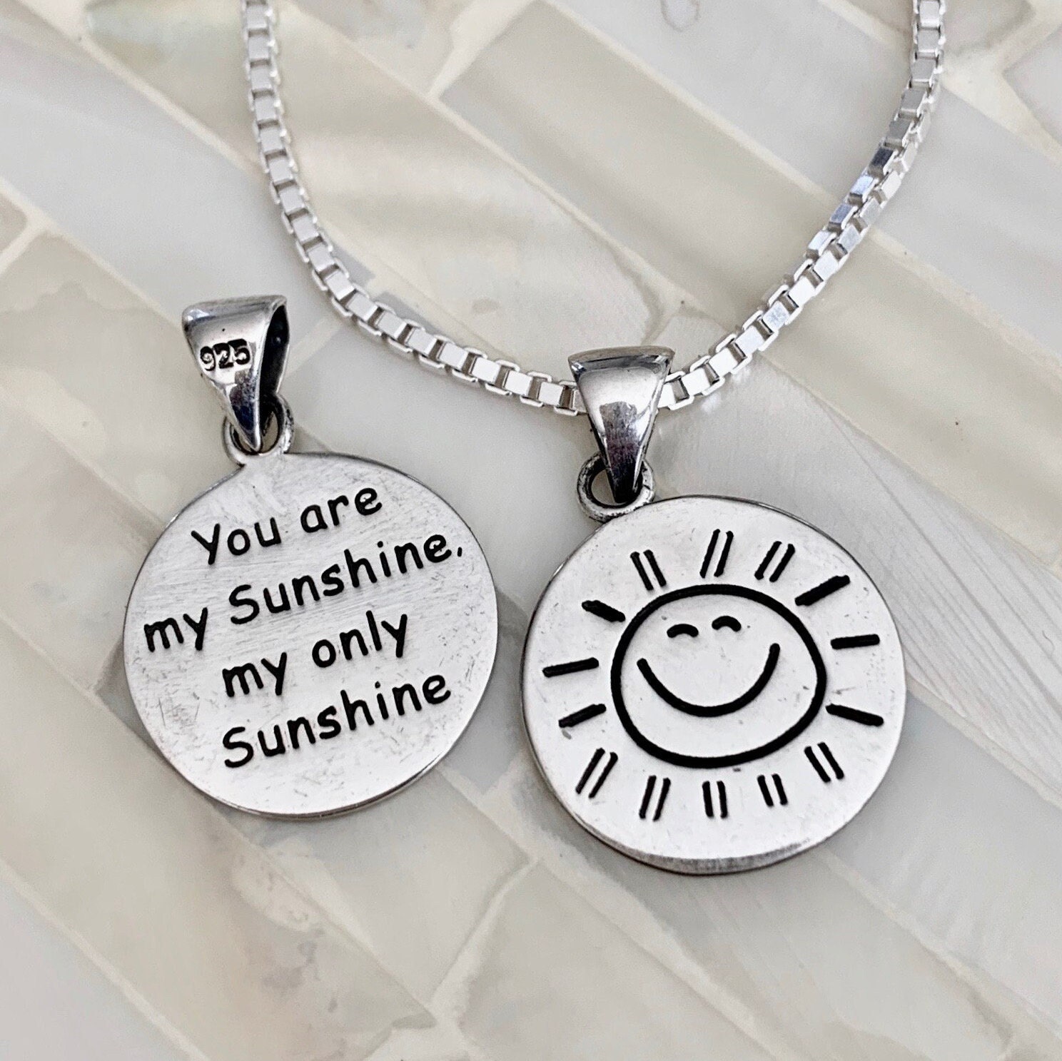 You are my on sale sunshine silver necklace