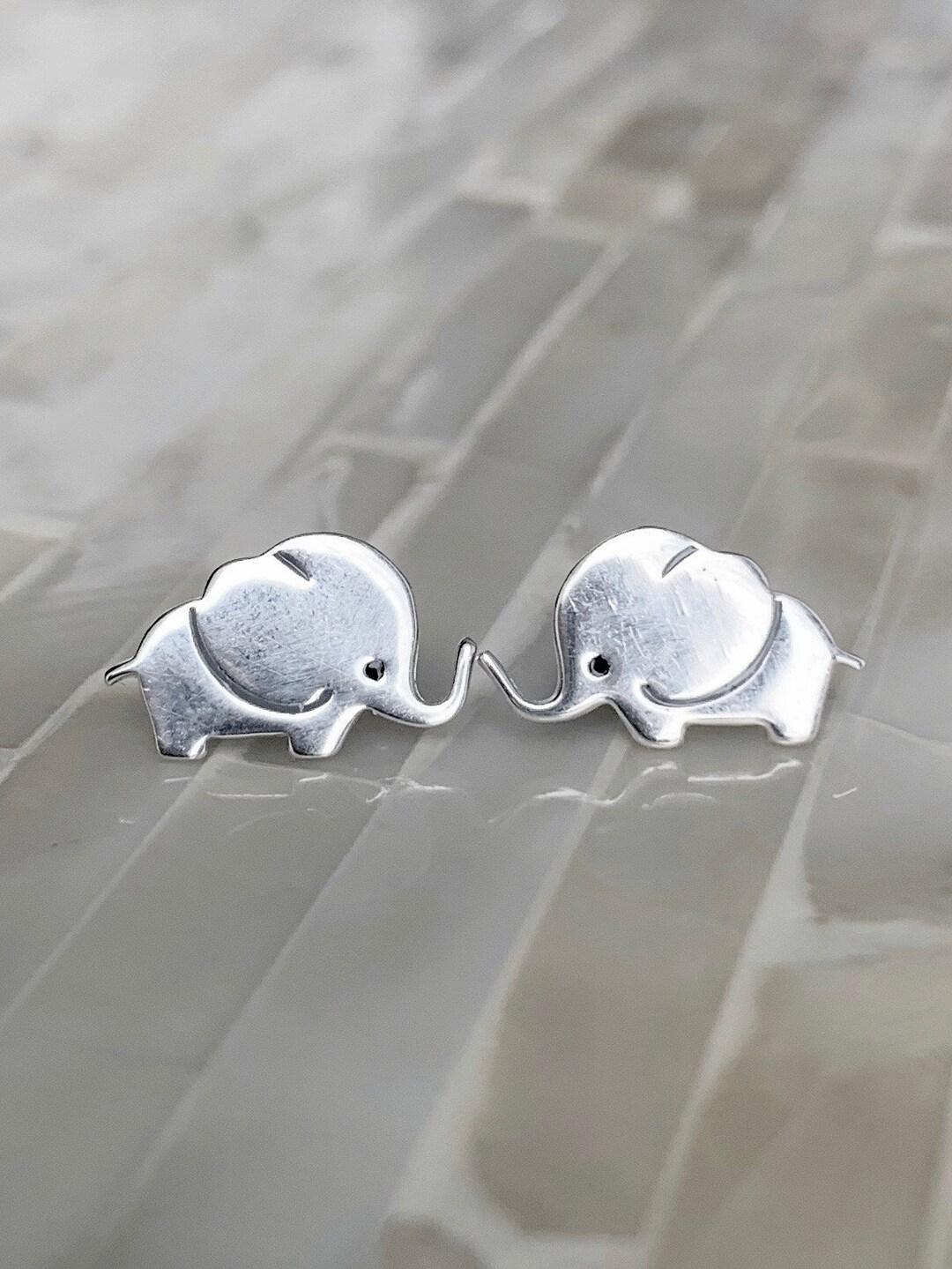 Pendientes De Plata De Ley Con Forma De Oreja De Elefante, Estilo 13, Plata De Ley Maciza, Regalo De Vida Silvestre Para Amantes De Los Animales De Safari Salvaje. - España