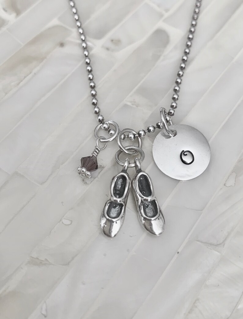 Tap Dancer's Initial NecklaceTap Shoes Charm Etsy