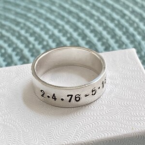 Memorial- Remembrance- Personalized- Ring- Loss of loved one- Custom- name birthdate- date- grievance- gift- Sterling Silver- Keepsake