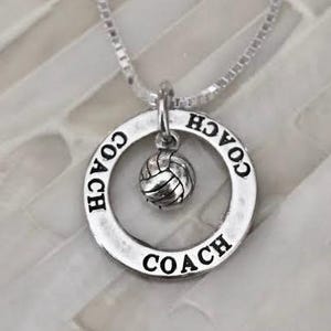 Coach Necklace- Coach Gift- End of Season Gift- Senior Coach Gift- basketball, cheer, soccer, softball, tennis, volleyball, lacrosse