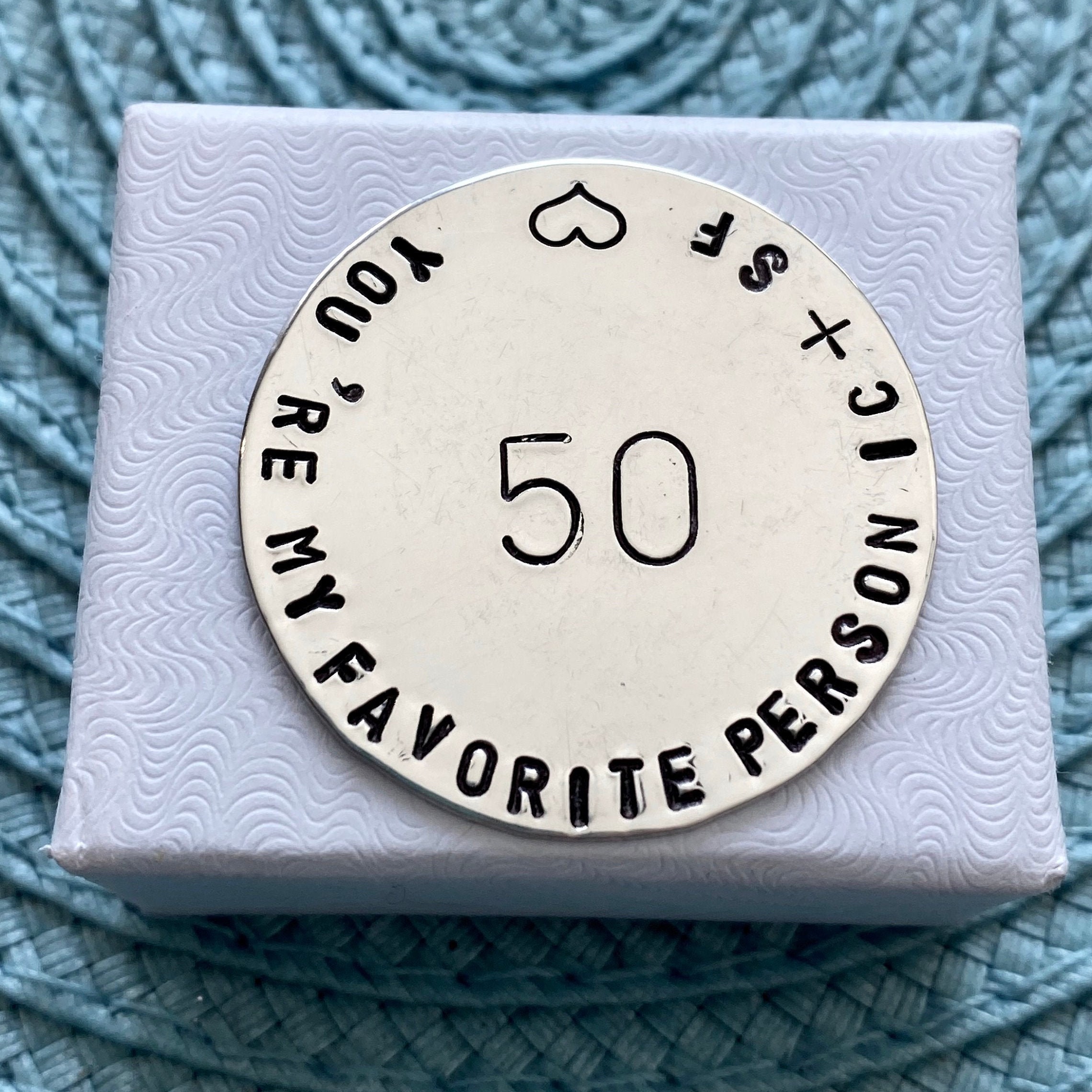 Personalized Memorial Token- Custom Pocket Token- Remembrance Gift- Gift for Men- Memorial Loss- Pocket Coin- Hand Stamped- Sterling Silver