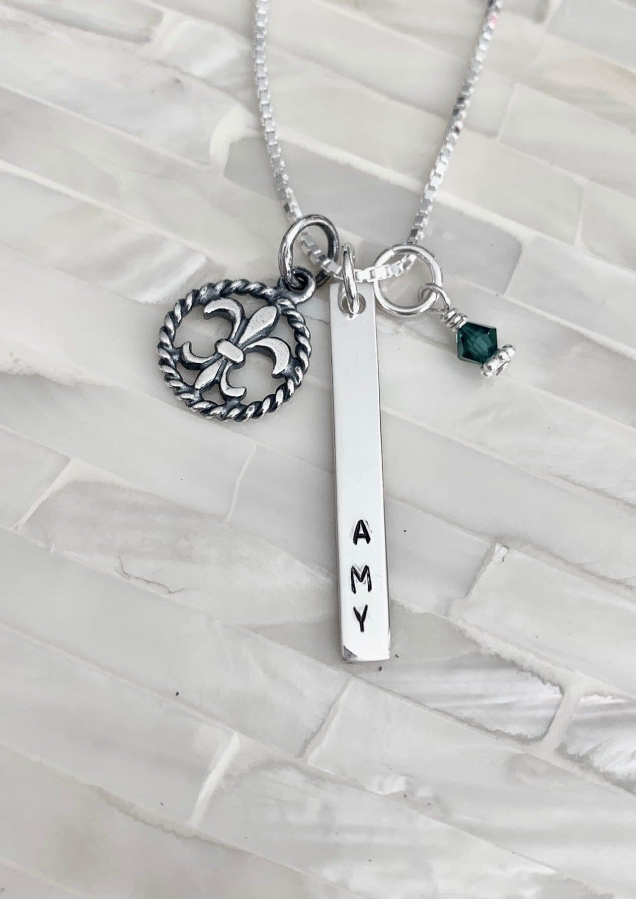Personalized Fleur Di Lis Necklace 