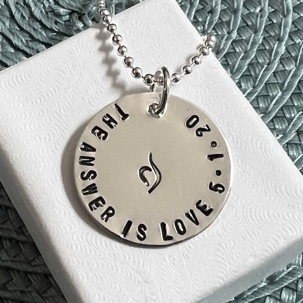 Recovery Personalized Necklace- Eating Disorder- Personalized Hand Stamped- NEDA gift-Mental Health-Custom Inspirational Phrase