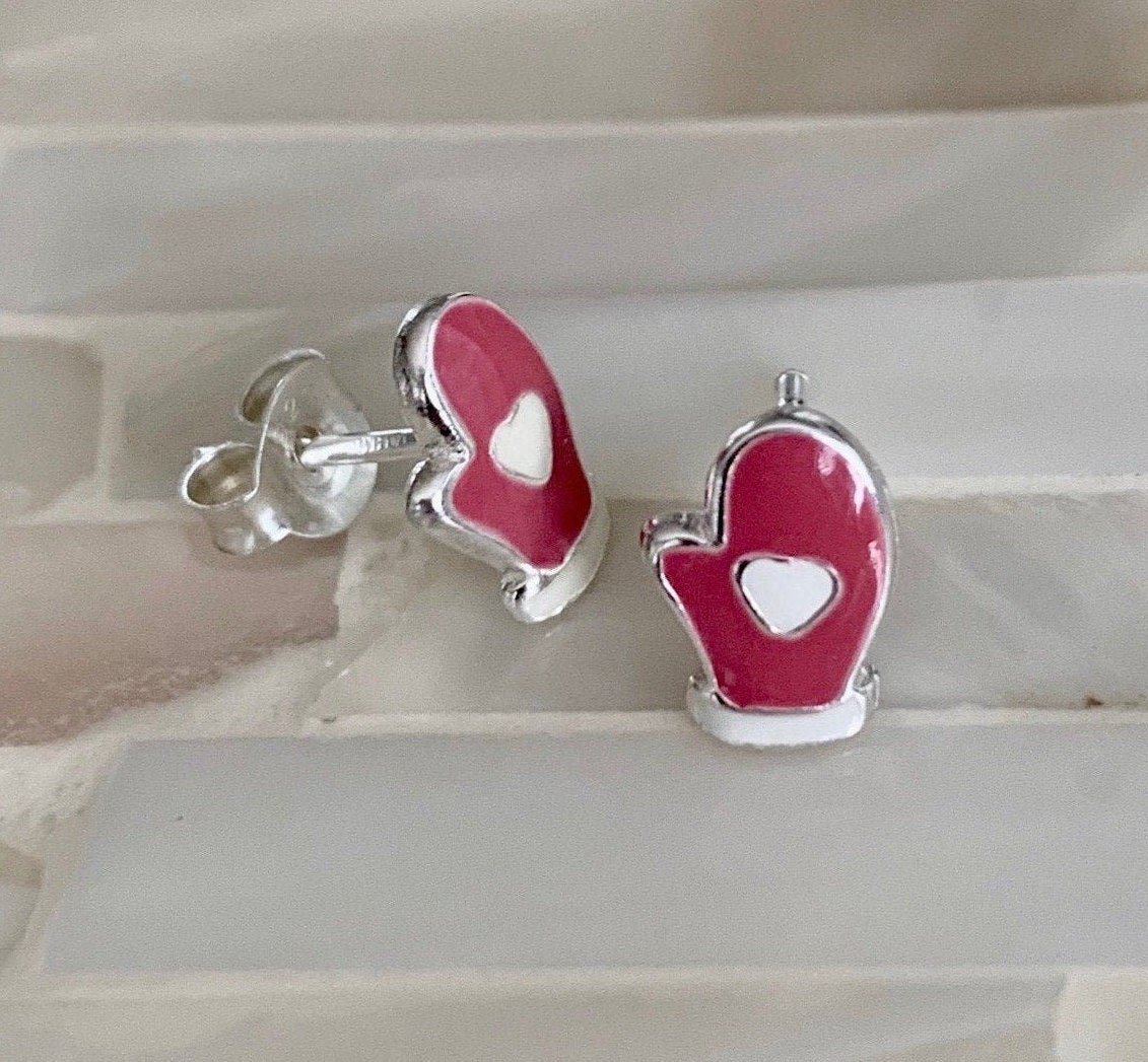 Red Mitten Earrings
