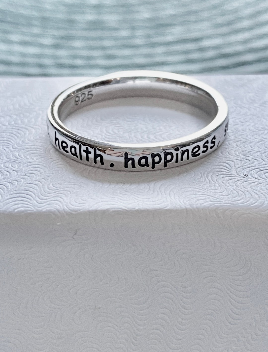 Sterling Silver Wishing Ring – Health, Happiness, Success, Love - Etsy