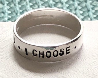 Sobriety Ring- Personalized Ring- Addiction, AA, Sobriety, Recovery, Inspirational, Ring, Support, Gift- Gift for him, Gift or her
