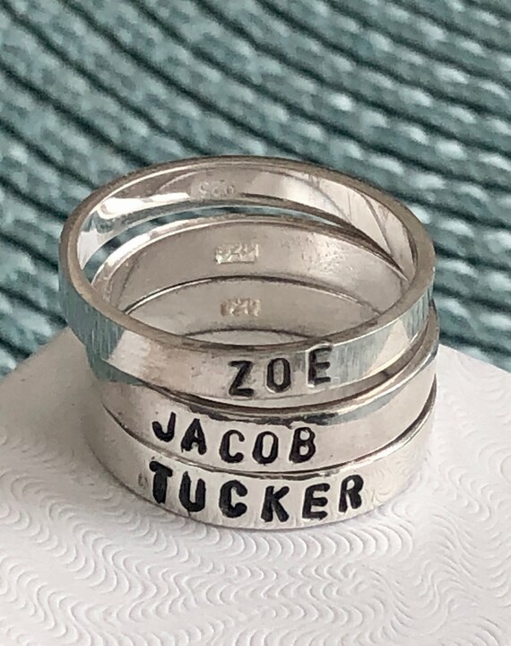 personalized ring with child's name
