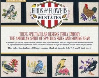 Birds and Flowers of 50 States Anita Goodesign Embroidery Machine Design BoOK and CD BIrDS & FLoWERS OF ThE 50 STaTES Brand New