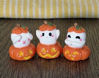 Peak a Boo Pumpkin Ghost Figurines