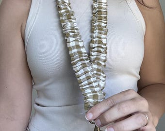 Chaveiro com cordão franzido | Presente para professor | Porta-crachá