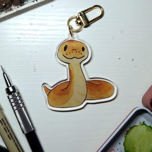 Ball Python Acrylic Keychain - 2.5 inch