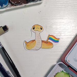 Pride Ball Python Sticker