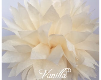 Tissue Paper Pom Poms: Vanilla  -- Or Choose Your Colors-- Baby Shower/ Nursery/ Bedroom/ Party Decorations tissue pom