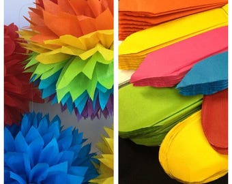 10 Tissue Paper Pom Poms -- Choose Your Colors-- Classroom Decoration/ Nursery/ Bedroom/ Party Decorations tissue pom