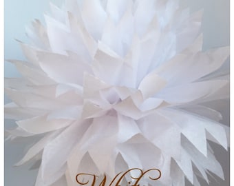 Tissue Paper Pom Poms: White-- Or Choose Your Colors-- Baby Shower/ Nursery/ Bedroom/ Party Decorations tissue pom