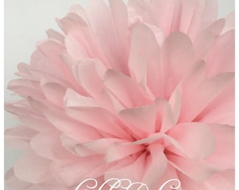 Tissue Paper Pom Poms: Light Pink-- Or Choose Your Colors-- Baby Shower/ Nursery/ Bedroom/ Party Decorations tissue pom