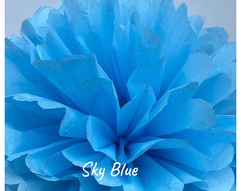 13 Tissue Paper Pom Poms -- Choose Your Colors-- Baby Shower/ Nursery/ Bedroom/ Party Decorations