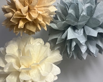 75 SMALL Tissue Paper Pom Poms -- Choose Your Colors-- Baby Shower/ Nursery/ Bedroom/ Party Decorations