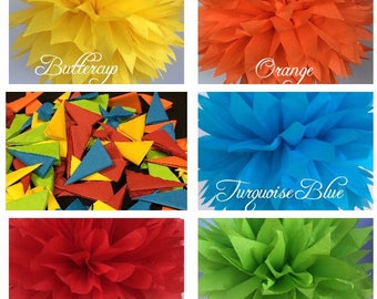 10 Tissue Paper Pom Poms -- Choose Your Colors-- Baby Shower/ Nursery/ Bedroom/ Party Decorations tissue pom