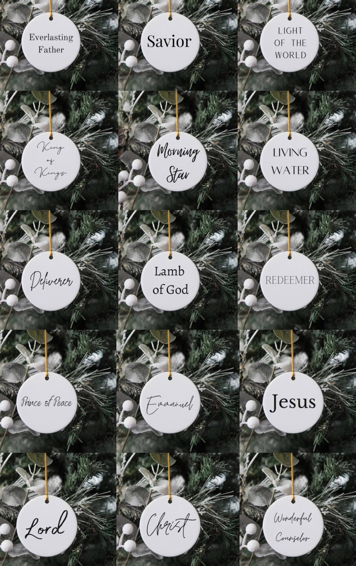 names-of-jesus-ornament-set-jesus-christmas-ornament-etsy