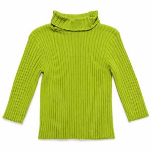 knit lime green turtleneck shirt