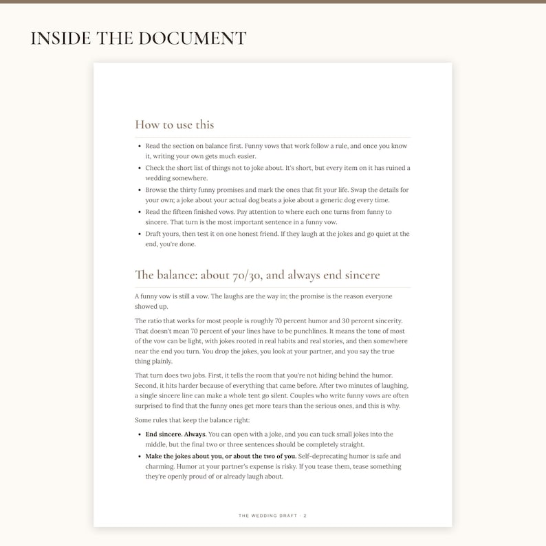 Funny Wedding Vows | 15 Examples, Word, Google Docs, PDF (digital ...
