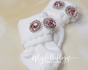 Baby Girl Newborn Girl Rhinestone Socks  Baby Girl Newborn  Hospital Socks