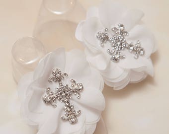 Chiffon Strass Kreuz Säugling Sandalen Baby Mädchen Strass Barfuß Sandalen mit Kreuz