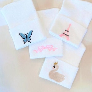 Baby Girl Newborn Hospital Hat  Newborn Baby Girl Hospital Hat with Fun Embroidery