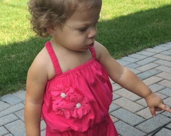 Pelele corto de verano para bebé, canastilla de algodón, con flores de gasa