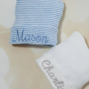 Tiny Hospital Baby Boy Newborn Hat Personalized  Newborn Baby Boy Hospital Hat