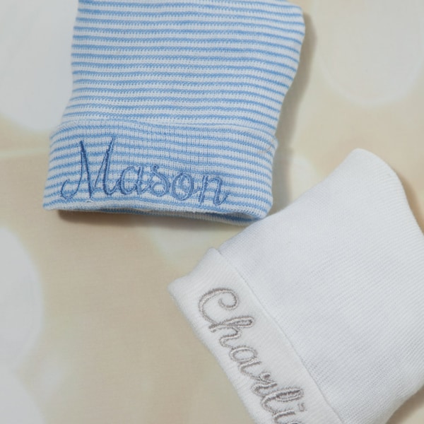 Tiny Hospital Baby Boy Newborn Hat Personalized  Newborn Baby Boy Hospital Hat