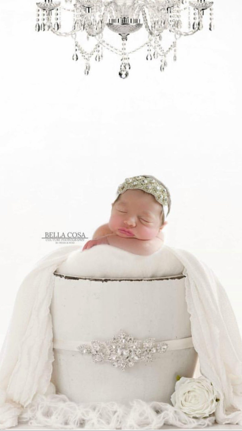 Infant Baby Girl Rhinestone Headband image 4