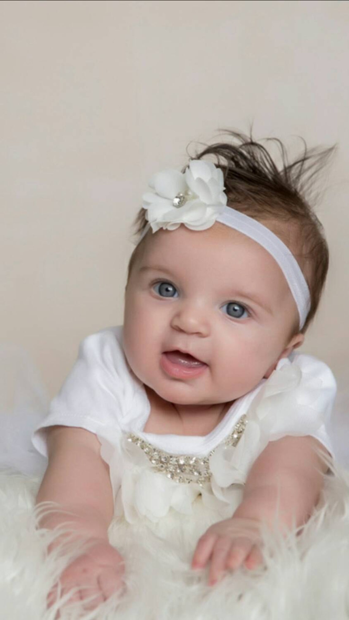 Infant Baby Girl One Piece Set White Short Sleeve Set With Etsy