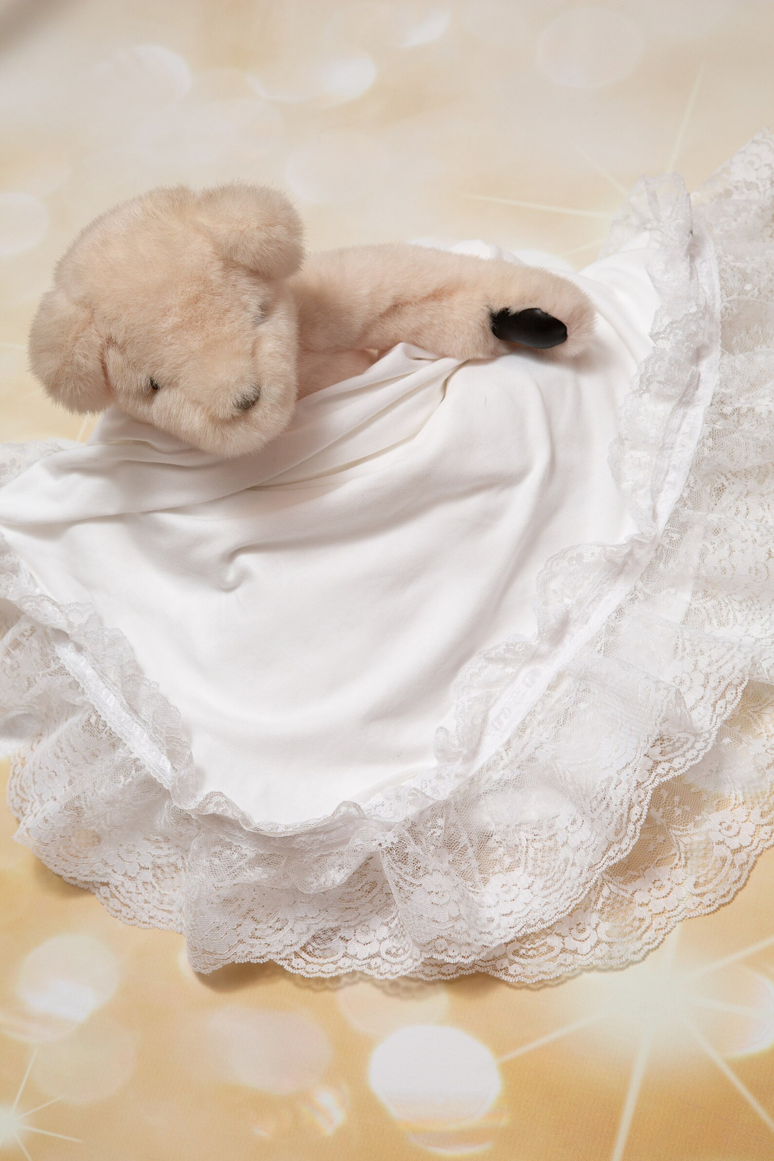 Baby Girl Lace Blanket White Cotton Blanket With 5 Inch Lace Etsy