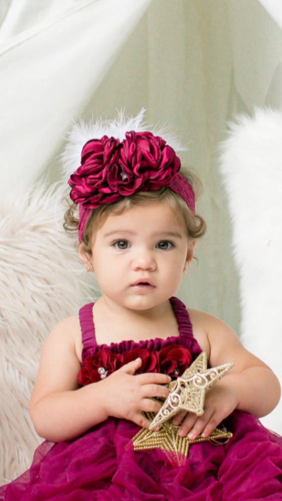 feather headband for baby girl