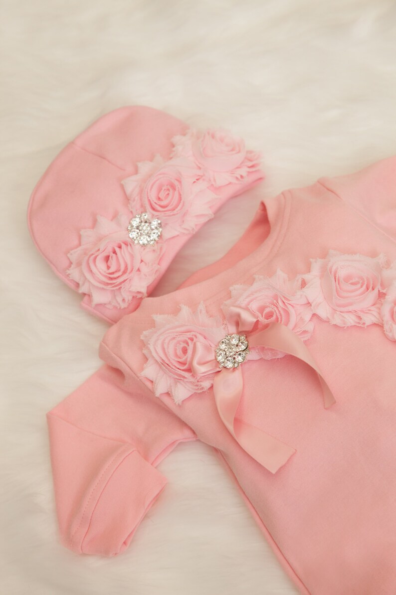 Baby Girl Pink Romper Baby Girl Romper Set Infant One Piece Etsy