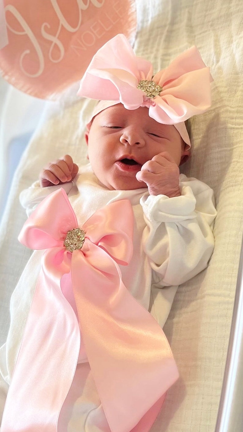 Baby Girl Personalized Gown Baby Girl Gown Set Personalized Etsy