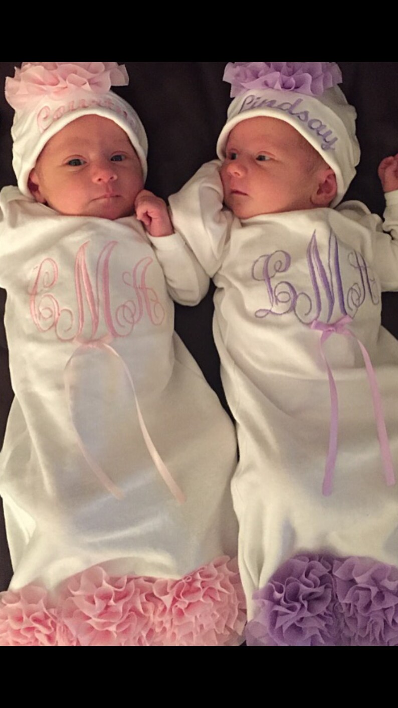 Baby Girl Personalized Gown Baby Girl Gown Set White Etsy