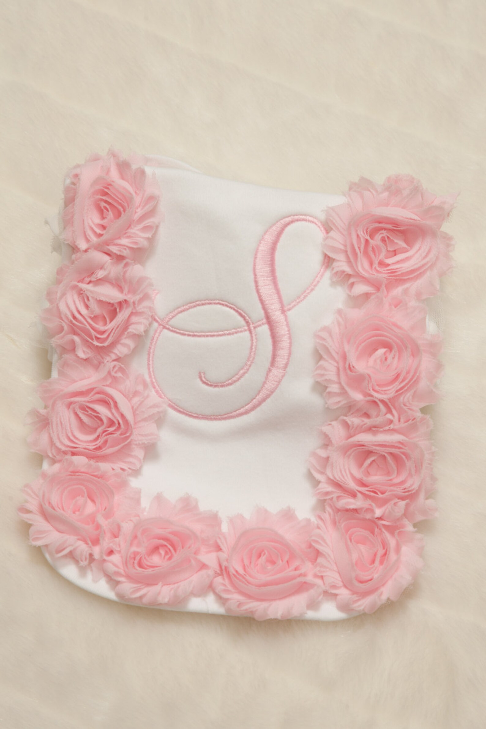 Embroidered White Burp Cloth Baby Girl Personalized Burp Cloth Etsy
