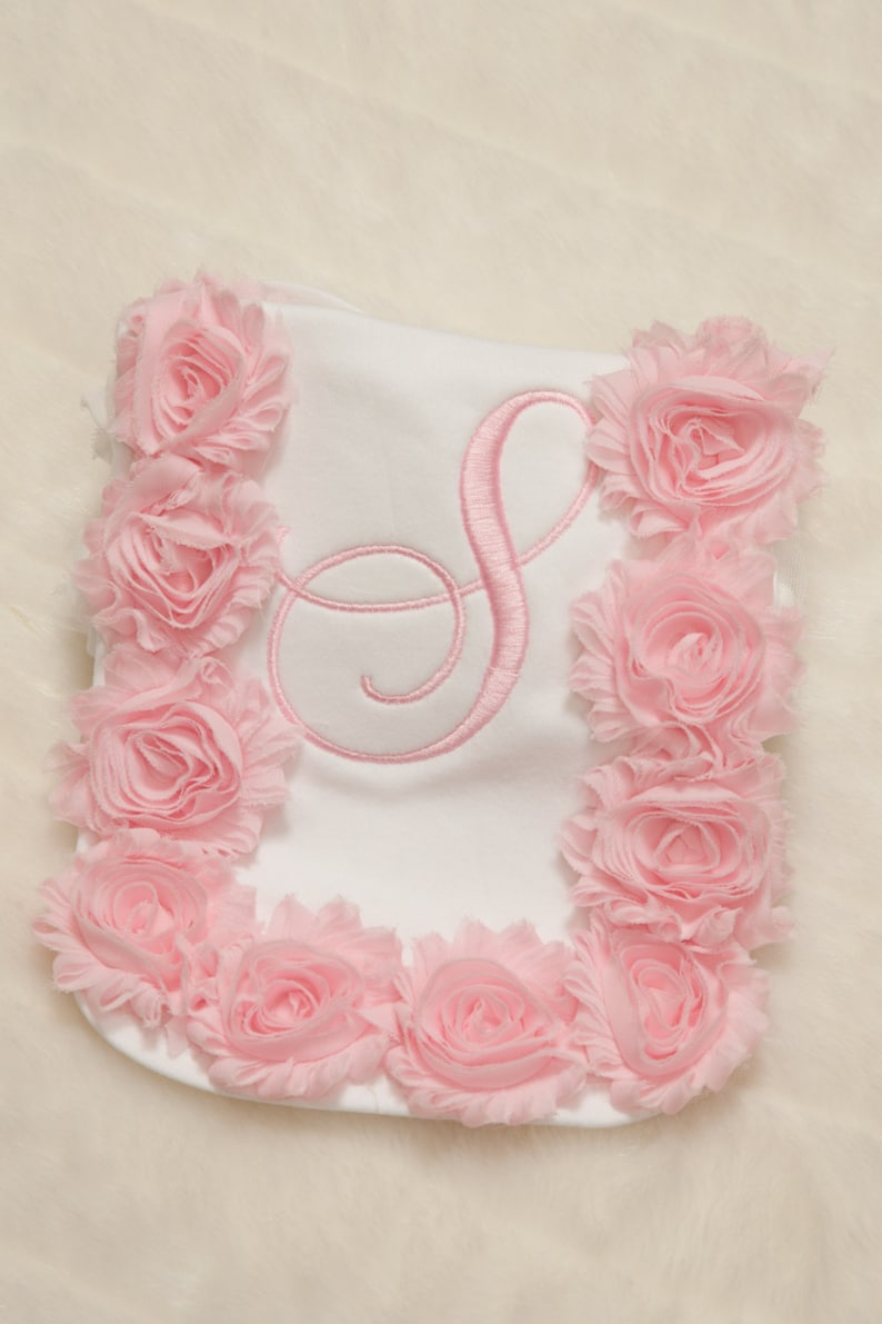 Embroidered White Burp Cloth Baby Girl Personalized Burp Cloth Etsy