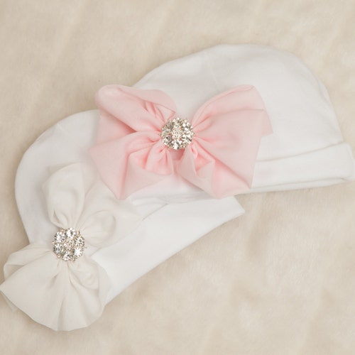 First Baby Girls Hat In White