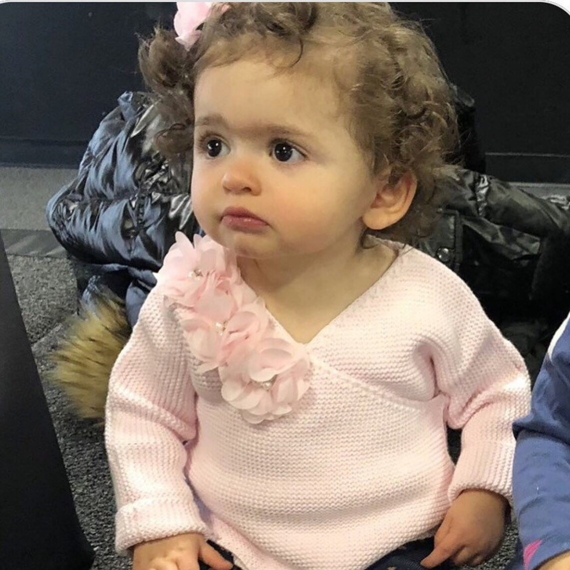 Pink Knitted Baby Girl Wrap Sweater Infant Baby Girl Sweater Etsy