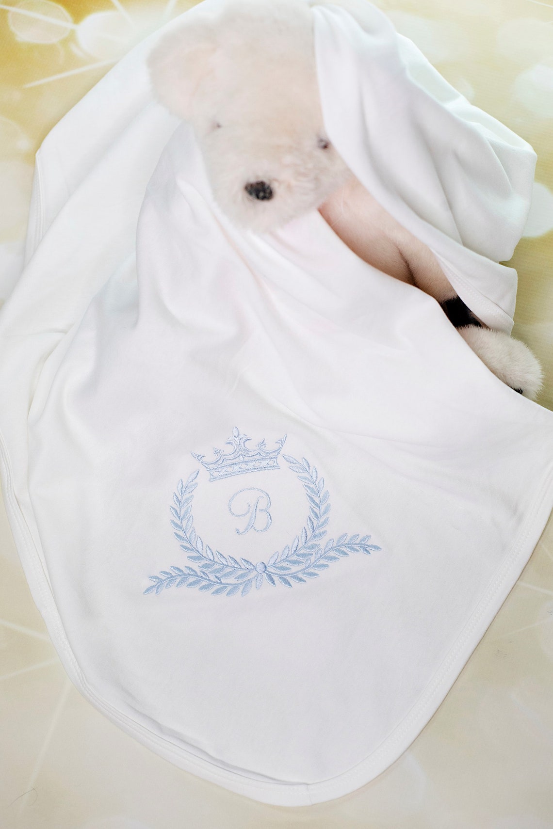 Baby Boy Personalized Royal Prince White Baby Boy Blanket Etsy