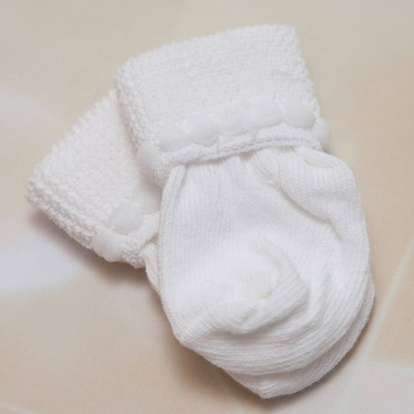 White Newborn Socks Baby Boy Socks