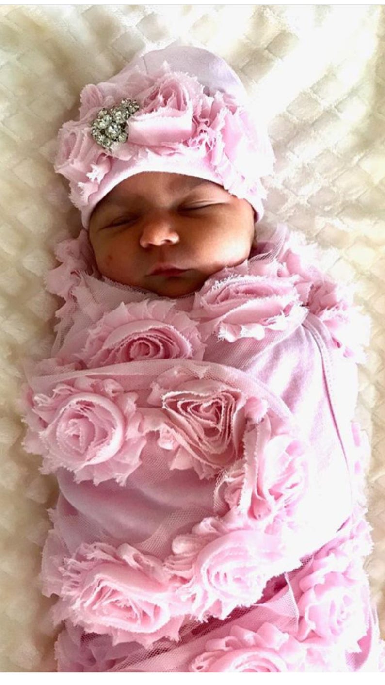 Baby Girl Pink Swaddle Blanket Pink Newborn Swaddle Blanket Etsy